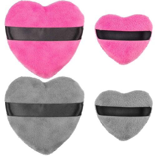 Lot De 4 Houppettes  Maquillage En Velours  Applicateurs De Poudre En Coton Doux Pour Un Fond De Teint Impeccable Et Un Estompage Facile