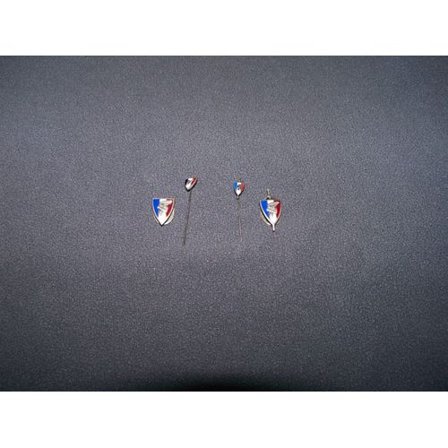 Lot De 4 Insignes poque Vichy .. poque 1940 ... 2 Boutonnires Et 2 Avec pingles.....