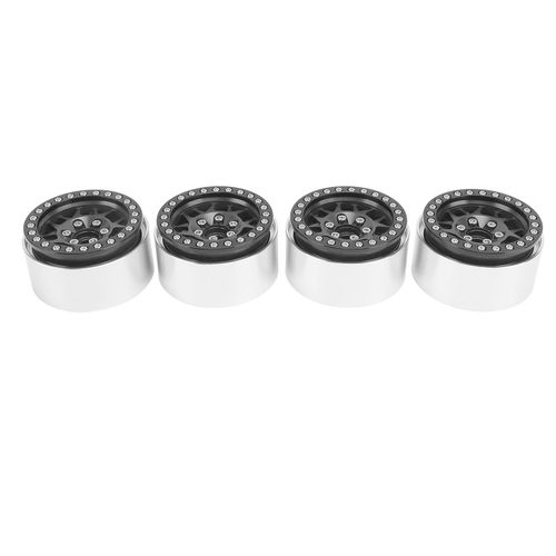 Lot de 4 jantes RC 1,9 pouces en alliage usine CNC, moyeu de roue Beadlock 1/10 RC pour Axial SCX10 90046 AXI 03007 REDCAT MST Titanium