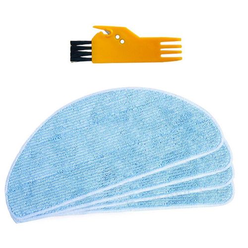 Lot de 4 tampons de nettoyage et brosses de nettoyage pour aspirateur ihos S15 S14, cration NetBot, en microfibre, accessoires pour robot aspirateur
