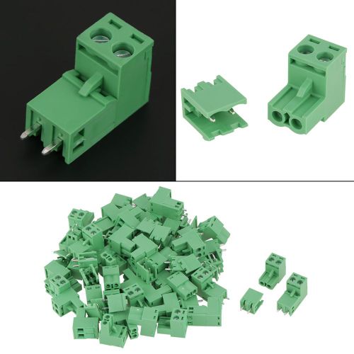 Lot De 40 Borniers A Vis Enfichables A Angle Droit, 2 Broches, Espacement De 5,08 Mm, Connecteurs Pour Circuits Imprimes