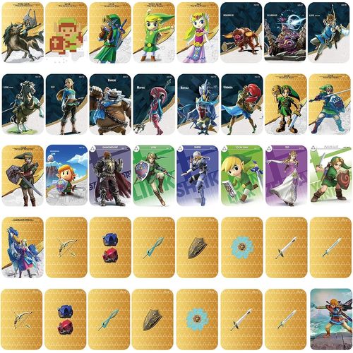 Lot de 40 Mini Cartes NFC Amibo compatibles avec Legend of Zelda ...