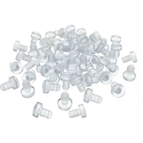 Lot De 40 Pare-Chocs De Table En Verre De 5 Mm Avec Tige Pour Dessus De Table En Verre De Terrasse, Patins Antidrapants Pour Table En Rotin, Bouchons De Rechange En Caoutchouc Sur[Jia5288761]