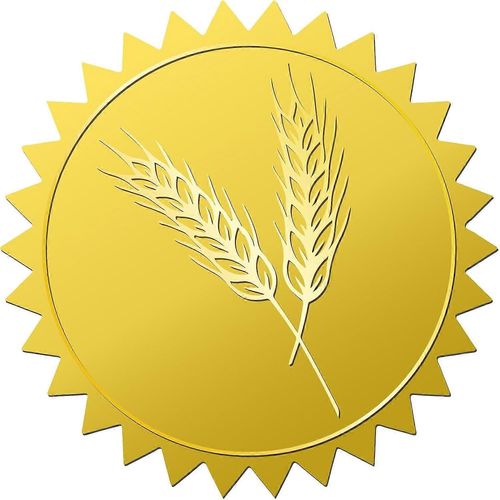 Lot De 408 Autocollants De 5,1 Cm En Feuille D'or, Motif Bl, Motivants, En Relief, Pour Certificats, Mdailles, Autocollants Impermables Et Auto-Adhsifs