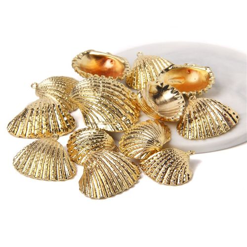 Lot De 5  10 Pices De Pendentifs En Coquillage Color, Plaqu lectrolytique, Conque, Connecteur Unique, Composants De Breloques, Bricolage, Fabrication De Bijoux, Collier, Boucles D'oreilles