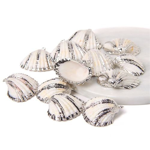 Lot De 5  10 Pices De Pendentifs En Coquillage Color, Plaqu lectrolytique, Conque, Connecteur Unique, Composants De Breloques, Bricolage, Fabrication De Bijoux, Collier, Boucles D'oreilles