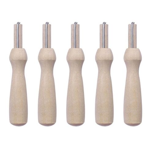 Lot De 5 Aiguilles De Feutrage Utiles, Support De Poigne En Bois Massif Avec Aiguilles De Feutrage, Fournitures De Feutrage D'animaux