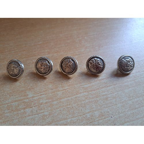 Lot De 5 Boutons Dcoratifs  Motifs Diffrents
