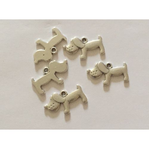 Lot De 5 Breloques Chiens - Pm Dogs