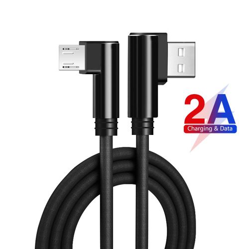 Lot De 5 Cbles Micro Usb  90 Degrs 2a Pour Recharge Rapide Et Transfert De Donnes, Cordon De Chargeur Pour Tlphone Samsung Redmi Note Android
