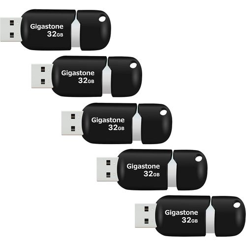 Lot de 5 Cl USB 32 Go,V10 Srie,Cl Rtractable pour PC Ordinateur Portable MacBook,Compatible avec Windows Mac Linux,USB 2.0 Flash Drive Stockage Rotation Disque Mmoire Stick-Noir