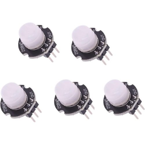 Lot De 5 Mini Dtecteurs De Mouvement Sr602 - Interrupteur Pyrolectrique Infrarouge Pir Pour Arduino Diy Avec Lentille