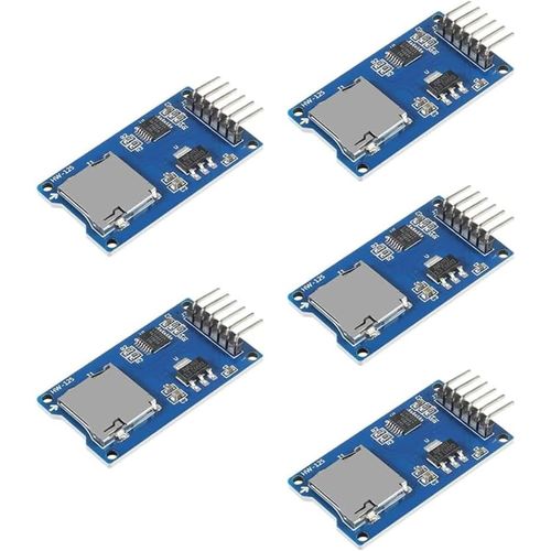 Lot De 5 Modules De Mmoire Spi Pour Lecteur Micro Mmoire Sd Tf Carte Mmoire Module Compatible Avec Arduino[LOT6240657]