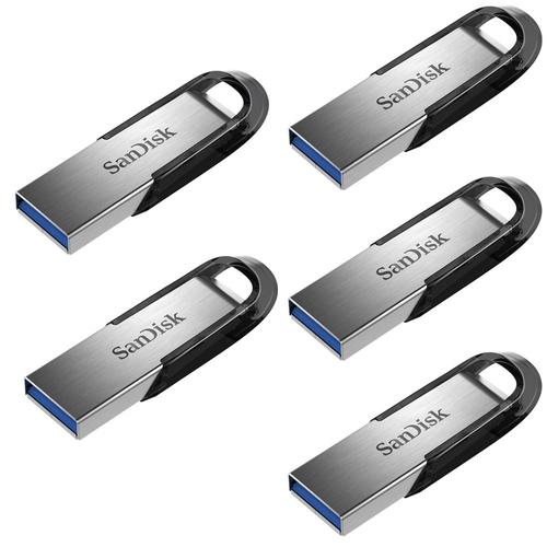 Lot de 5 SANDISK Cl USB Ultra Flair 64Gb USB 3.0 Gris