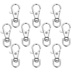 Lot De 10 Mousquetons Pivotants En Métal Pour Fabrication De