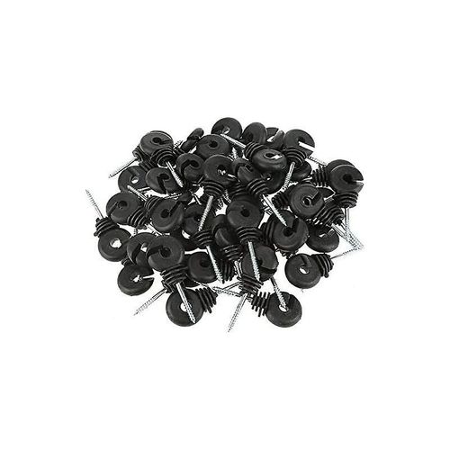 Lot De 50 Isolateurs  Vis Noirs Pour Clture lectrique, Poteaux En Bois, Protection Solaire Et Pluie - Modou