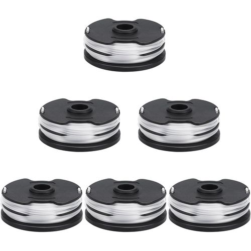 Lot De 6 Bobines De Fil De Rechange Pour Coupe-Bordure lectrique Et Sans Fil Parkside Lidl Prt 550 A1, A2, A3, A5, B6, Prta 20-Li B2, C3, Bobines De Rechange  1,6 Mm, 2 X 5 M De Longueur De