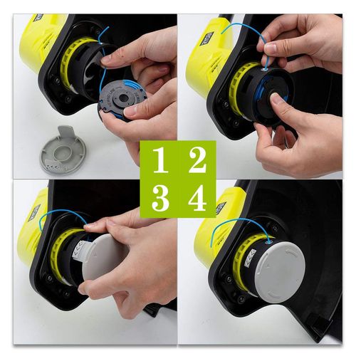 Bobine De Rechange Pour Débroussailleuse Sans Fil Compatible Avec Les Débroussailleuses Sans Fil Ryobi 18 V, 24 V Et 40 V (6 Bobines, 1 Capuchon