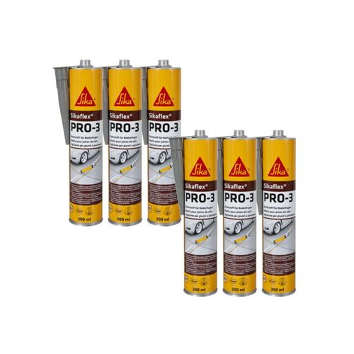 Lot De 6 Mastics Autonivelants Sika Sikaflex Pro 3 - Gris Bton - 300ml