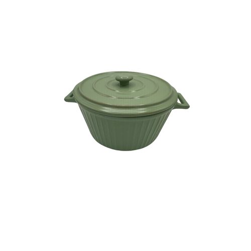 Lot De 6 Mini Cocotte Raye Verte Avec Couvercle 17,5 X 9,5 Cm Hobbytech
