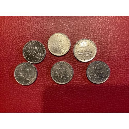 Lot De 6 Pices De Un Franc