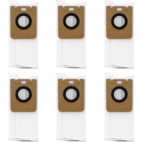 Lot de 6 sacs  poussire pour aspirateur robot Xiaomi Dreame Bot Z10 Pro/L10 Plus, grande capacit 4 L, station d'accueil automatique