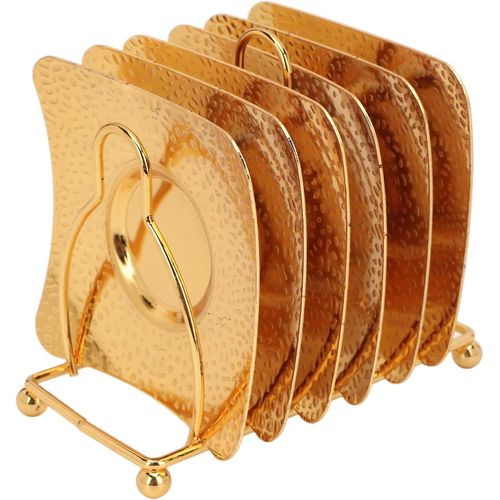 Lot De 6 Sous-Verres Dcoratifs En Mtal Dor Pour Tasses  Caf, Support Pour Bar, Cuisine, Maison
