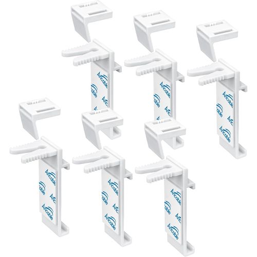 Lot De 6 Supports De Serrage Pour Store Enrouleur Double, Sans Perage, Accessoires De Rechange Pour Pvc, Fentres En Bois, Battants De Porte[Occ712992]