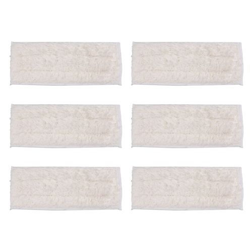 Lot de 6 tampons de nettoyage a sec lavables et reutilisables pour robot balayeuse 240/241, blancs