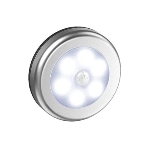 Lot De 6 Veilleuses  Dtecteur De Mouvement  clairage Led Pour Couloir Et Armoire, Argent Et Blanc, Pour Une Utilisation En Intrieur
