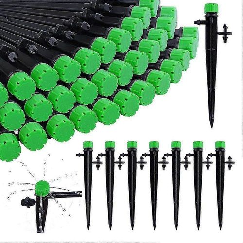 Lot De 60 Goutteurs D'irrigation Rglables  360 Degrs Avec Connecteur Cannel Pour Tube De 4/7 Mm, Systme D'irrigation  Dbit D'eau Ds