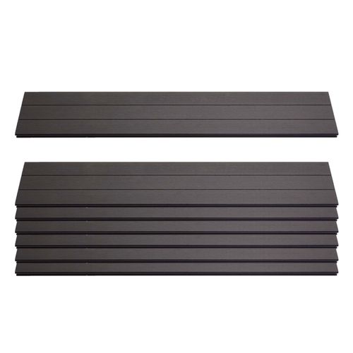 Lot De 7 Lattes Pour Brise-Vue En Wpc Sarthe, Planches Brise-Vent, Env. 1m   90cm, Anthracite