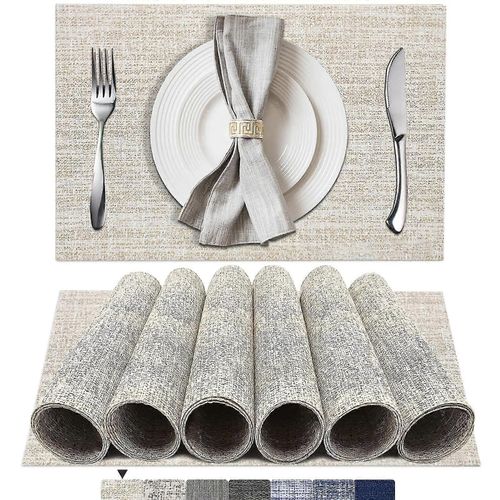 Lot De 7 Sets De Table, Sets De Table Tisss, Sets De Table Lavables Et Durables