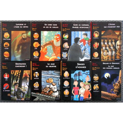 Lot De 8 Livres Srie Lune Noire Policier Fantastique Nathan Pour Les 9/ 13 Ans