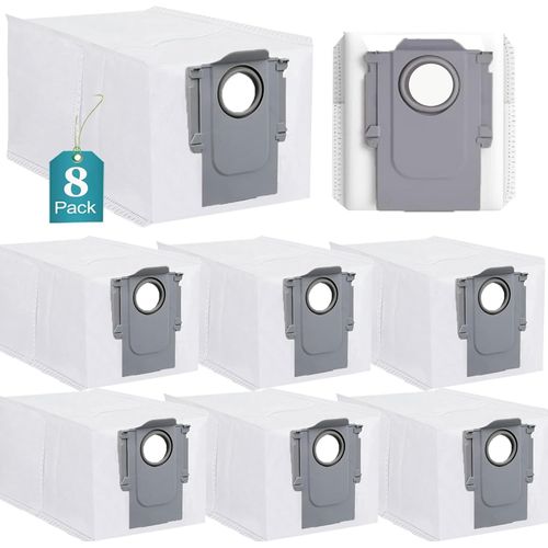 Lot De 8 Sacs  Poussire Compatibles Avec Roborock S8 Maxv Ultra/Qrevo S/Qrevo Pro/Qrevo Curv/Qrevo Master/Qrevo Slim/Qrevo Maxv/Q Revo, 3 L Grande Capacit, Accessoires De Rechan[SSE7116079]