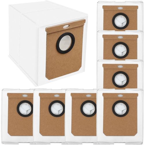 Lot de 8 sacs  poussire pour aspirateur robot Eufy L50 SES, L60 SES Series avec station auto-vide, sacs de rechange pour Conga Home 10000, 8090 Ultra, 9090 AI, pour Haier H9 + sacs  poussire