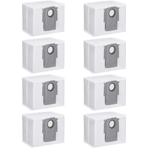 Lot De 8 Sacs  Poussire Pour Roborock S7 / S7 Maxv Ultra / Q7+ / Q7 Max+,Roborock S7 Accessoires, Sacs  Poussire De Rechange Pour Roborock S7 Station D'Aspiration[Aspirateur3827]
