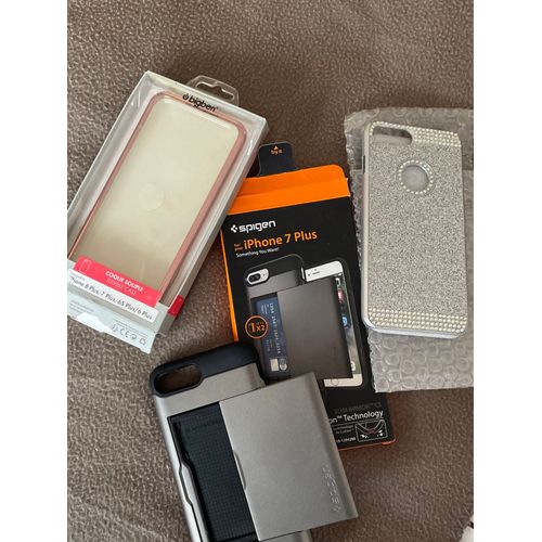 Lot De Coque Iphone 7+ Dont Une Porte Carte 