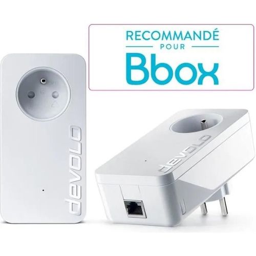 Lot de deux adaptateurs CPL Devolo dLAN 1200 + avec prises intgres