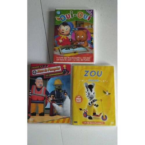 Lot De Dvd Dessin Anim Oui-Oui, Sam Le Pompier, Zou