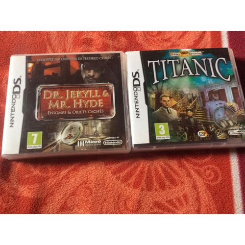 Lot De Jeu Vido Nintendo Ds. Dr Jekyll & Mister Hyde /////. Titanic ( Boite Jeu Et Notice Ok)