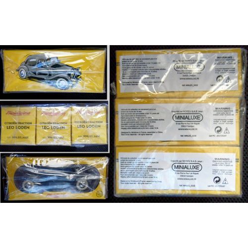 Lot Des 3 Citron Traction Lo Loden Minialuxe Srie Complte Rare !!!!