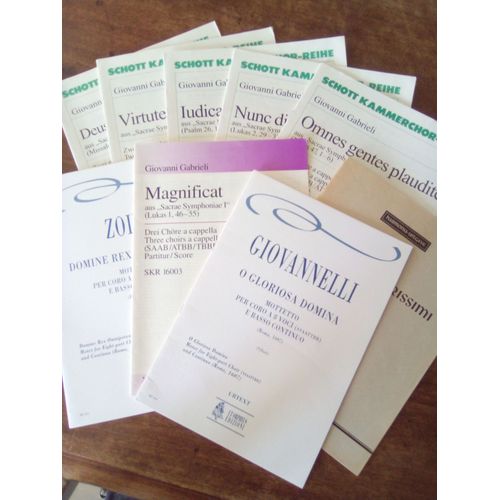Lot Gabrieli, Carissimi, Giovannelli - Motets Et Psaumes Pour 2 Choeurs Mixtes