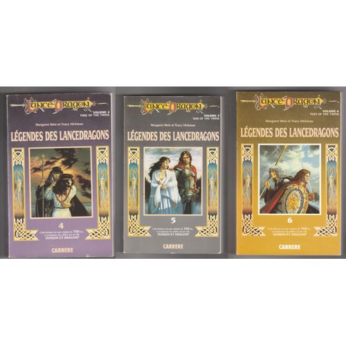 Lot La Saga Des Lancedragons # 4 5 & 6 Cycle/Trilogie Complet Lgendes Des Lancedragons Times Of The Twins War Of The Twins Test Of The Twins E.O. Tracy Hickman Margaret Weis Donjon & Dragon Jdr