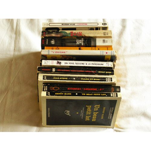 Lot Livres Policiers Jean Steve: Un Beau Petit Lot: Plaies Et Boss, Maurice Dekobra: L'nigme, Simenon: L'affaire Du Saint-Fiacre, Exbrayat: Porridge Et Polenta, Espionnage, Srie Noire, Le Masque...
