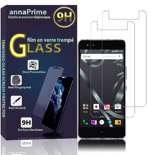 Lot / Pack De 2 Films Verre Tremp Pour Bq Aquaris X5 5.0