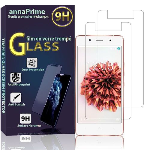 Lot / Pack De 2 Films Verre Tremp Pour Bq Aquaris X5 Plus 5.0