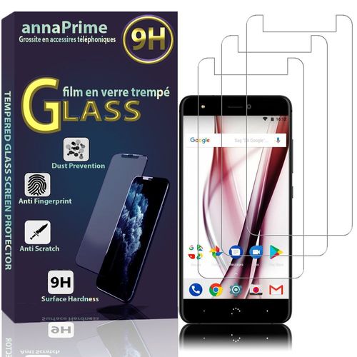 Lot / Pack De 3 Films Verre Tremp Pour Bq Aquaris X/ X Pro 5.2