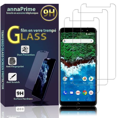 Lot / Pack De 3 Films Verre Tremp Pour Bq Aquaris X2/ X2 Pro 5.65
