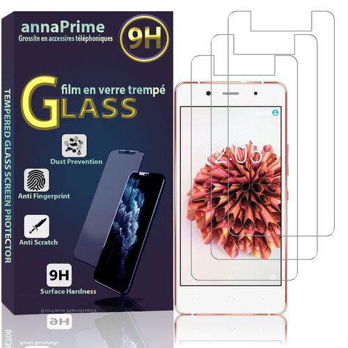 Lot / Pack De 3 Films Verre Tremp Pour Bq Aquaris X5 Plus 5.0